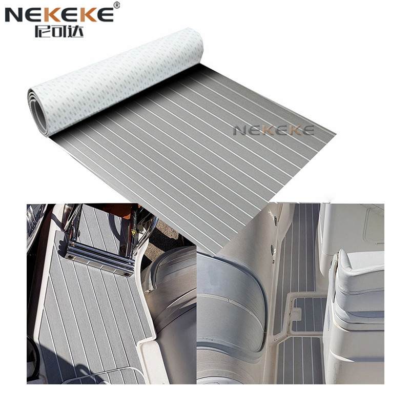 Boat Yacht Marine EVA Deck Foam Sheet 6mm Light Gray + White Lines Composite outdoor decking