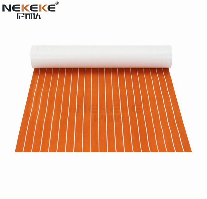 EVA Deck Sheet Foam Sheet Cheap outdoor decking Orange + White Lines