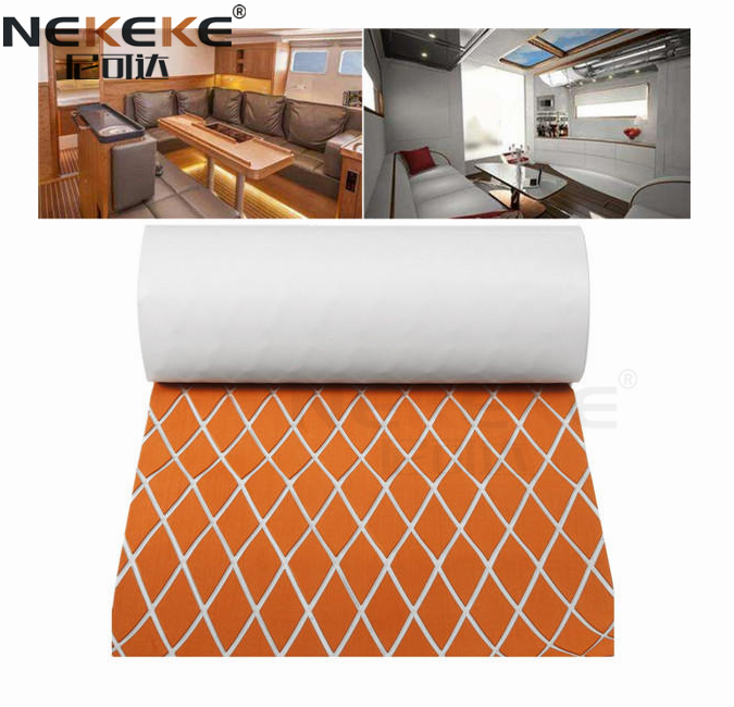 Orange + White Diamond on surface EVA Foam Sheet ship Eva Cheap outdoor decking