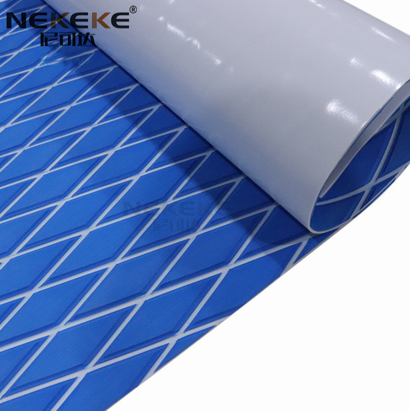 70*190*0.6 cm Blue + White + Diamond on surface Boat Yacht Marine EVA Deck Foam Sheet Composite outdoor decking