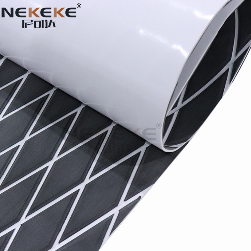 70*190*0.6 cm Black+White Bottom+Diamond on surface Boat Yacht Marine EVA Deck Foam Sheet Composite outdoor decking