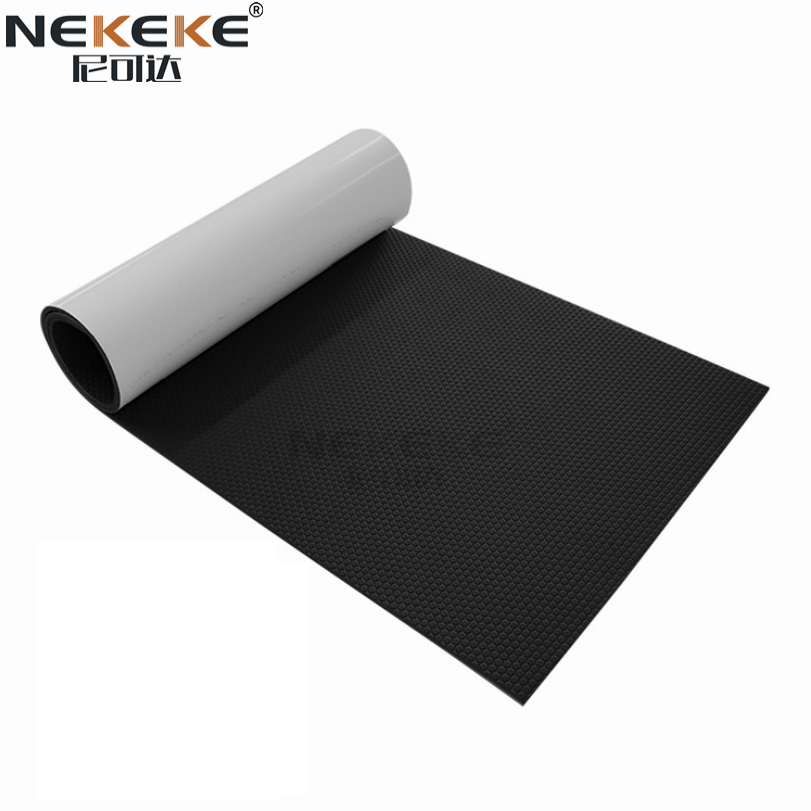 Black + Hexagon on surface Boat Yacht Marine Rubber Pattern EVA Deck Foam Sheet Composite outdoor decking