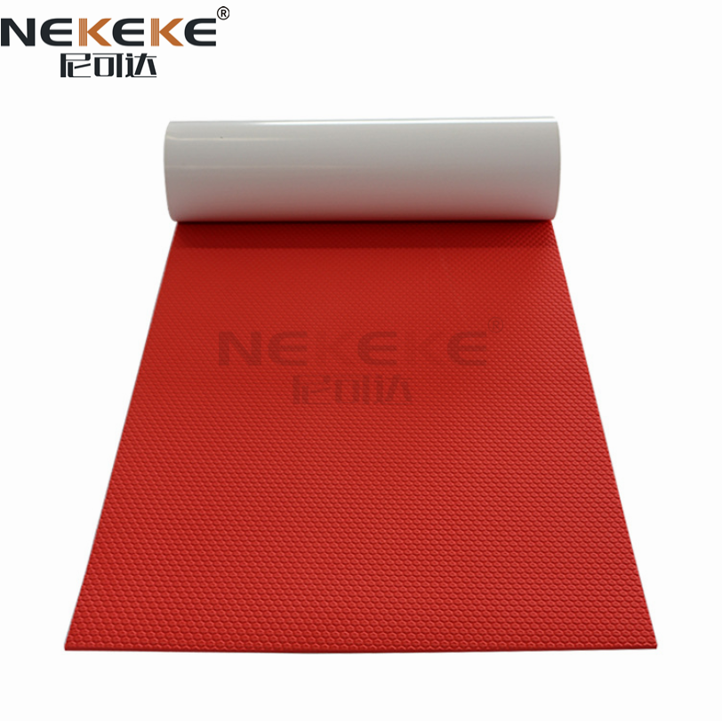 Red + Hexagon on surface Boat Yacht Marine Rubber Pattern EVA Deck Foam Sheet Composite outdoor decking