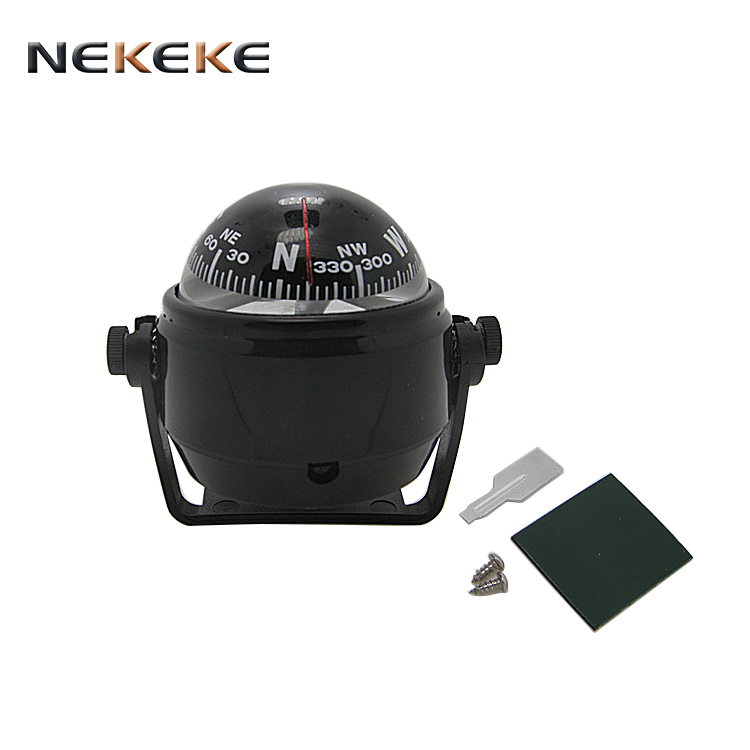 NEKEKE Car guide ball compass sea boat magnetic compass