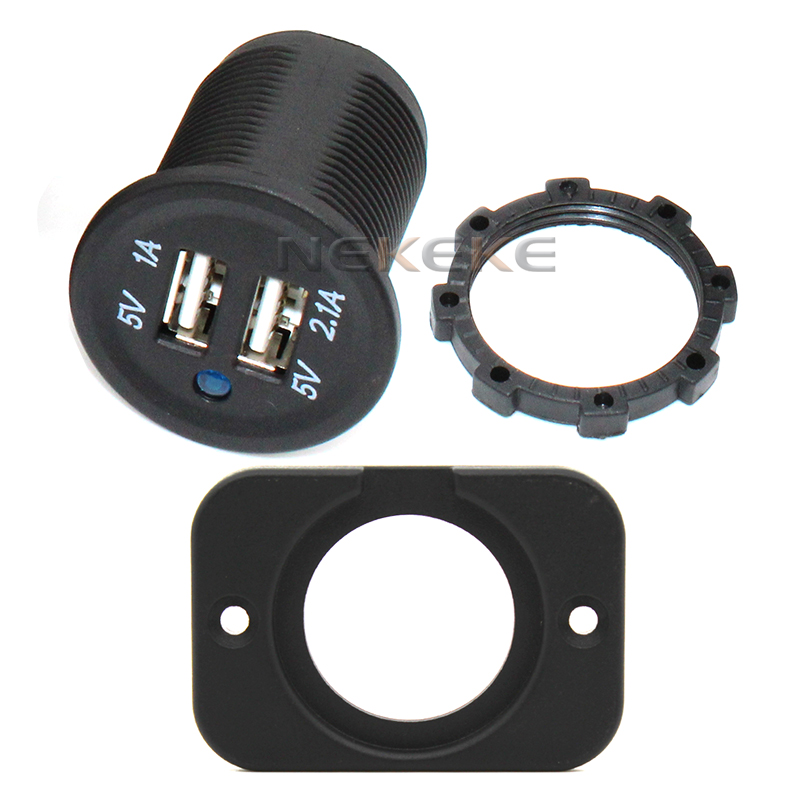 High quality Dual USB Power socket For Car Automotive Marine Motorcycle