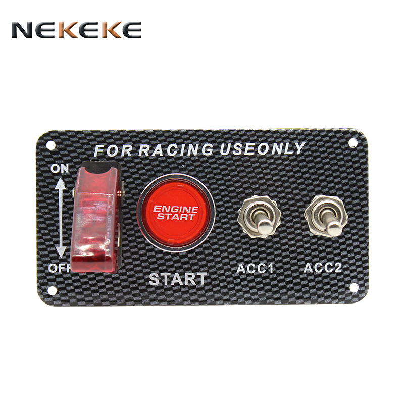 Race Car Ignition Accessory Engine Start Push Button Switch Panel