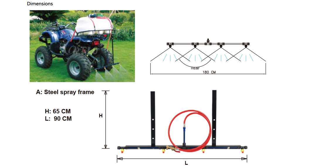 Catflo ATV Sprayer Nozzle Boom Kit