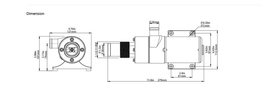 CF-65 Series DC Marine Macerator Pump 45LPM