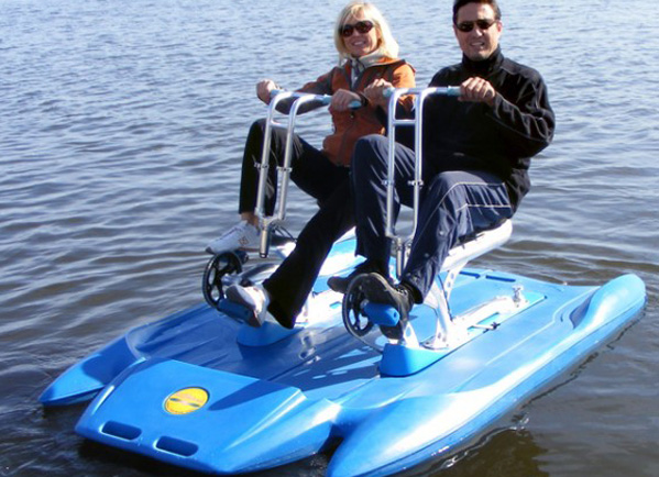 Dolphin water bike for two