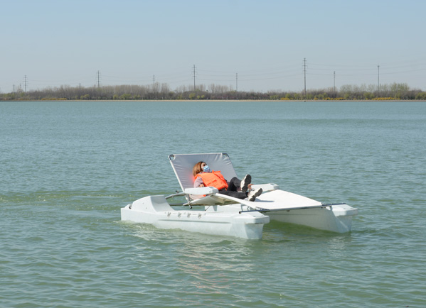 Recreational lounge chair boat