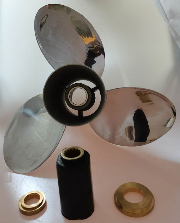 Stainless Steel Propeller Interchangeable 3 blades15X21 R/L OUTBOARD PROPELLER MARINE PROPELLER