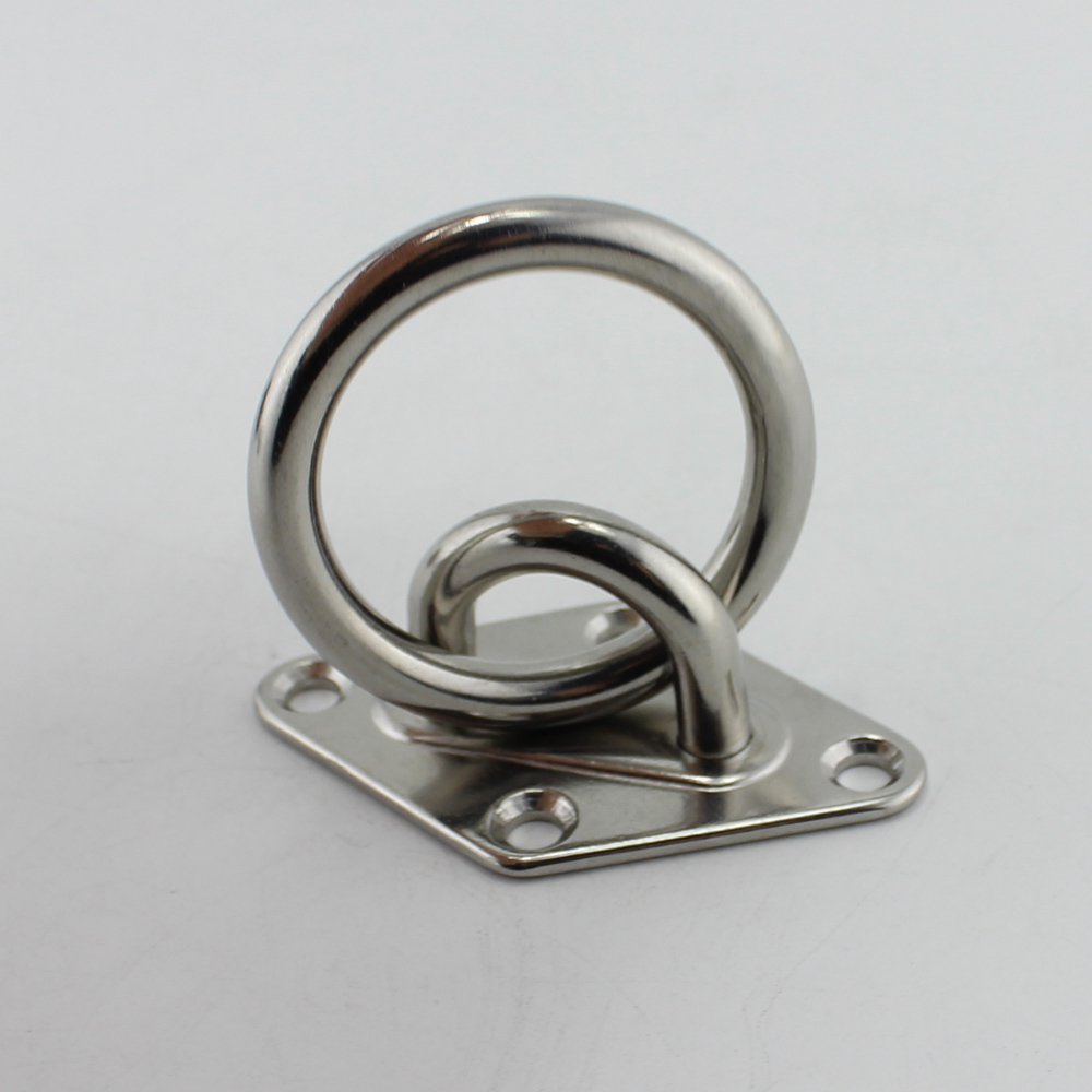 Diamond eye plate with ring