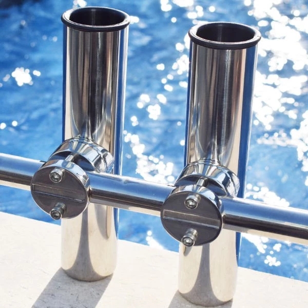 High polished  stainless steel fishing rold holder for boat yachts