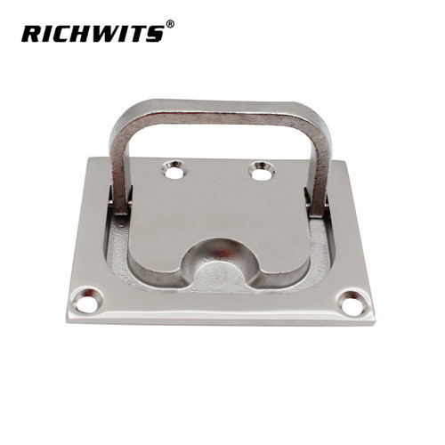 high polished yacht accessories stainless steel 316 Pull Flush Lift Ring Cabinet Locker Handle