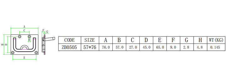 high polished yacht accessories stainless steel 316 Pull Flush Lift Ring Cabinet Locker Handle