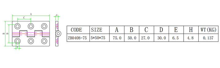 Stainless steel high polished  butt door hinge