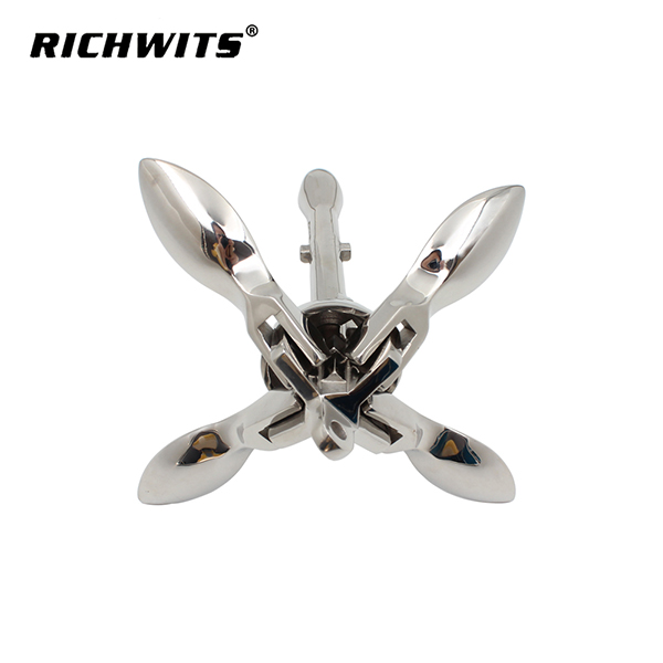 High polished marine stainelss steel 316 boat folding anchor