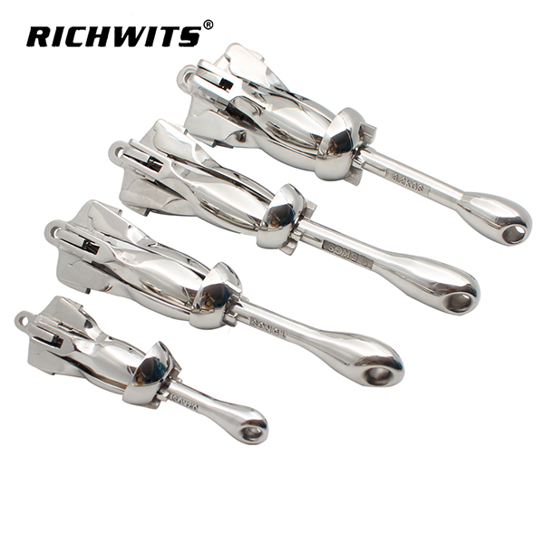 High polished marine stainelss steel 316 boat folding anchor