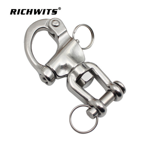 Richwits sailing boat stainless steel Quick Release Bail Rigging Clip swivel  eye snap shackle
