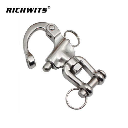 Richwits sailing boat stainless steel Quick Release Bail Rigging Clip swivel  eye snap shackle