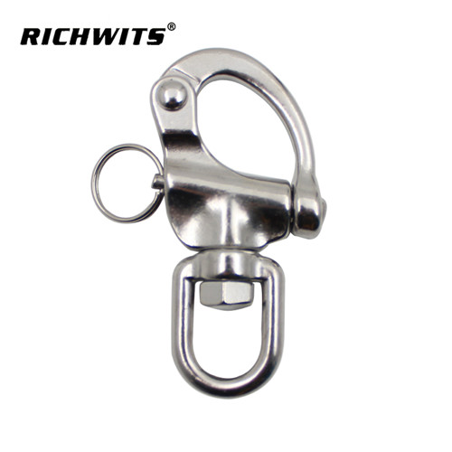 Richwits sailing boat stainless steel Quick Release Bail Rigging Clip swivel  eye snap shackle