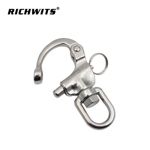 Richwits sailing boat stainless steel Quick Release Bail Rigging Clip swivel  eye snap shackle