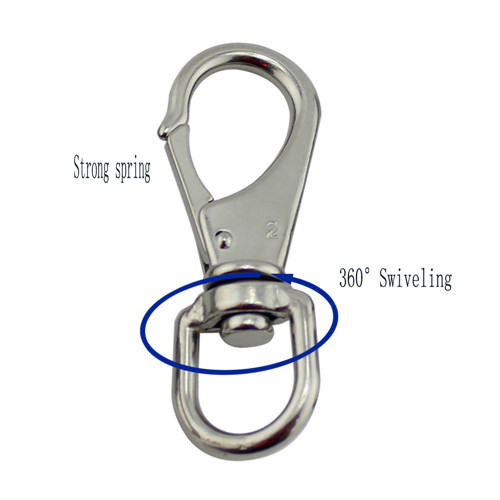 High Quality rope connector Swivel Dog leash Carabiner stainless steel Snap Hook