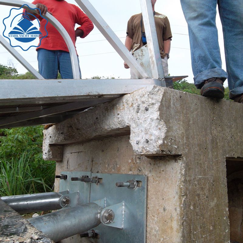 Galvanized steel structure pontoon