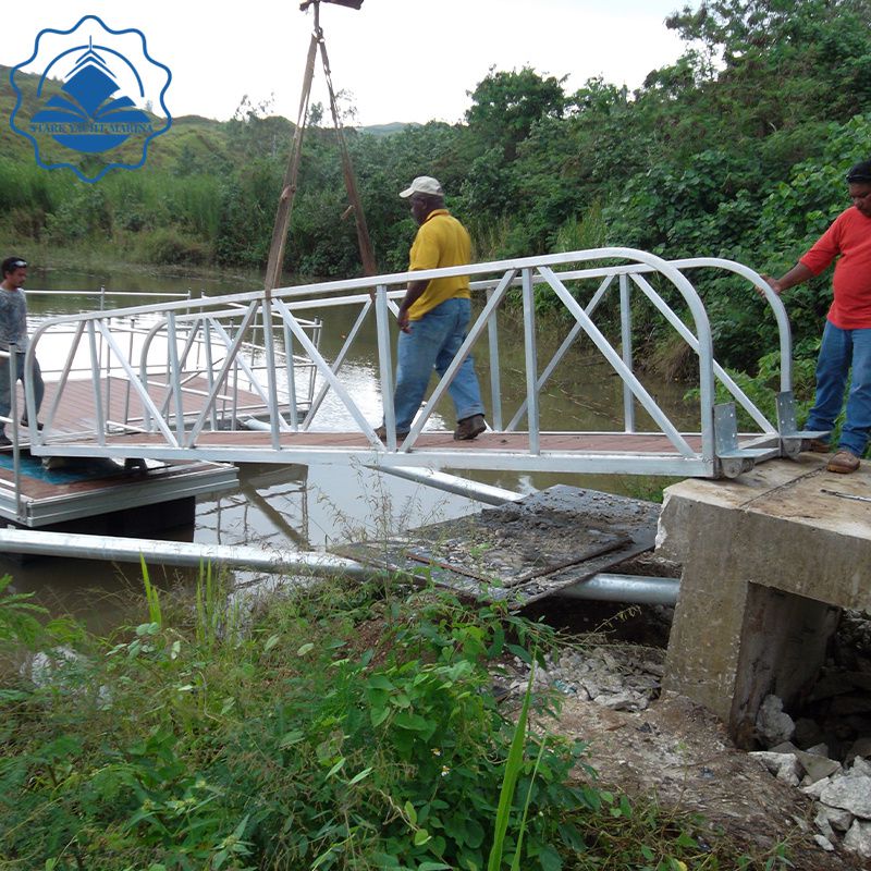 Galvanized steel structure pontoon