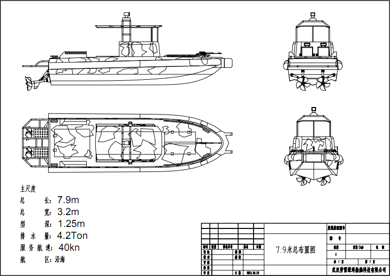 7.9m high-speed patrol boat