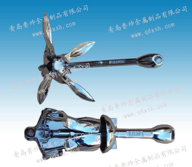 Stainless steel folding anchor