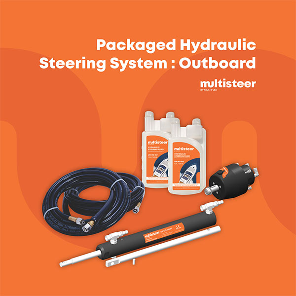 SH-300 | Packaged Outboard Side Mount Hydraulic Steering Kit for engines upto 300 Hp